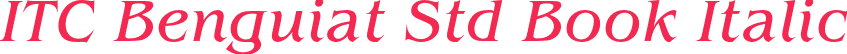 ITC Benguiat Std Book Italic